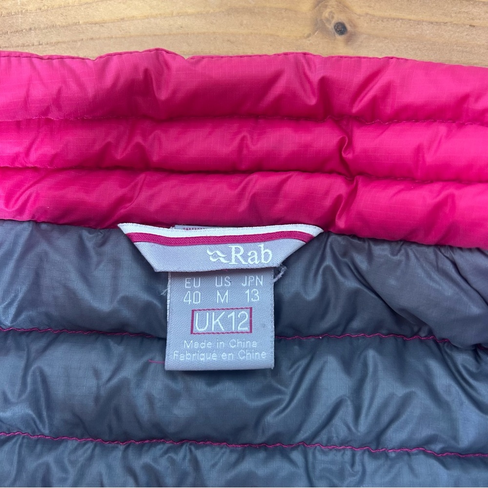 Rab Microlight Down Puffer Jacket Pink Orchid Siz… - image 5